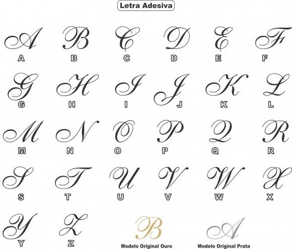 letras cursivas