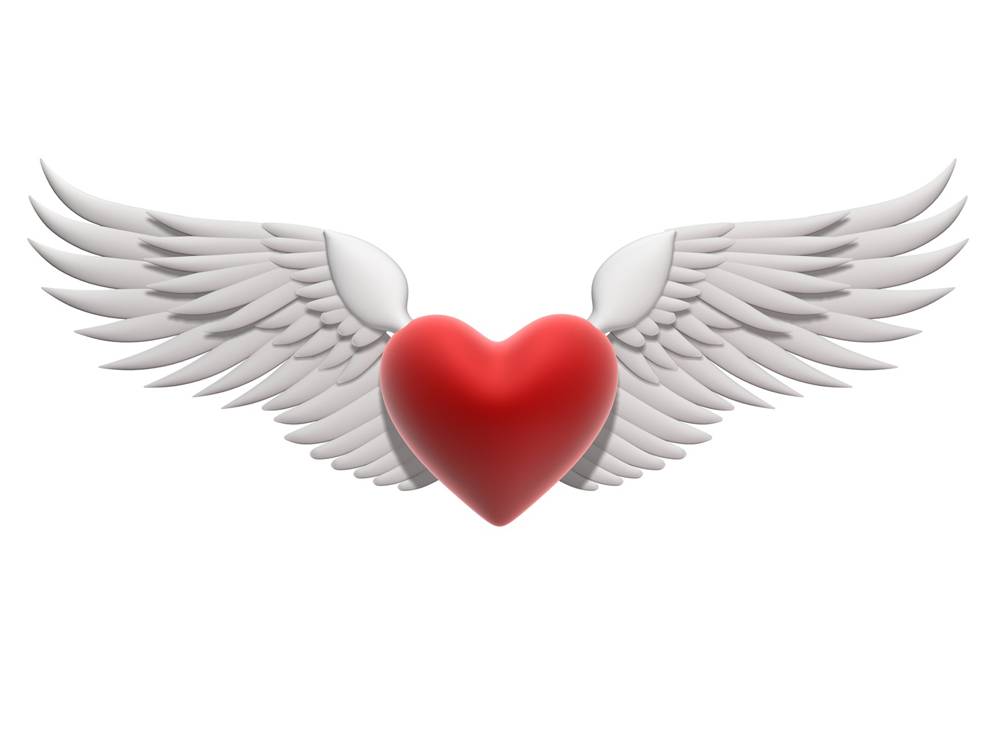 corazones con alas